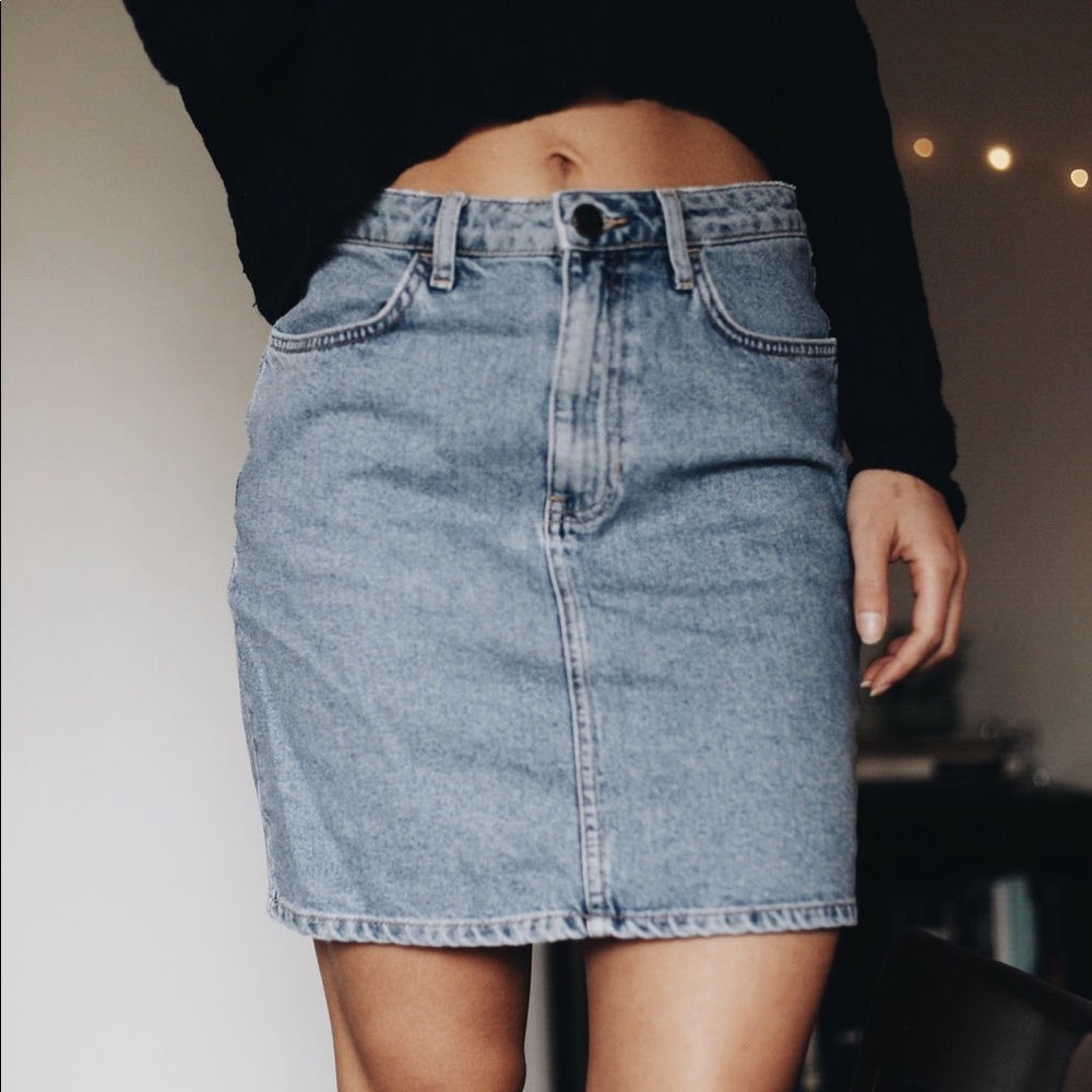 BDG denim skirt knee length